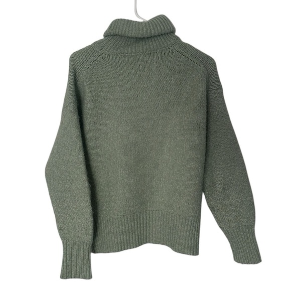 Zara seafoam green poly/wool/alpaca blend turtleneck sweater size Small - Picture 2 of 11